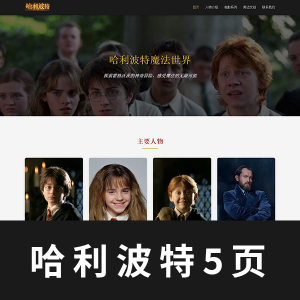 【html+css】哈利波特5页 带表单